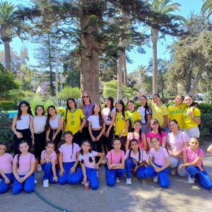 Alumnas del Colegio Santa María Eufrasia fueron invitadas a bailar por el Día de la Niñez